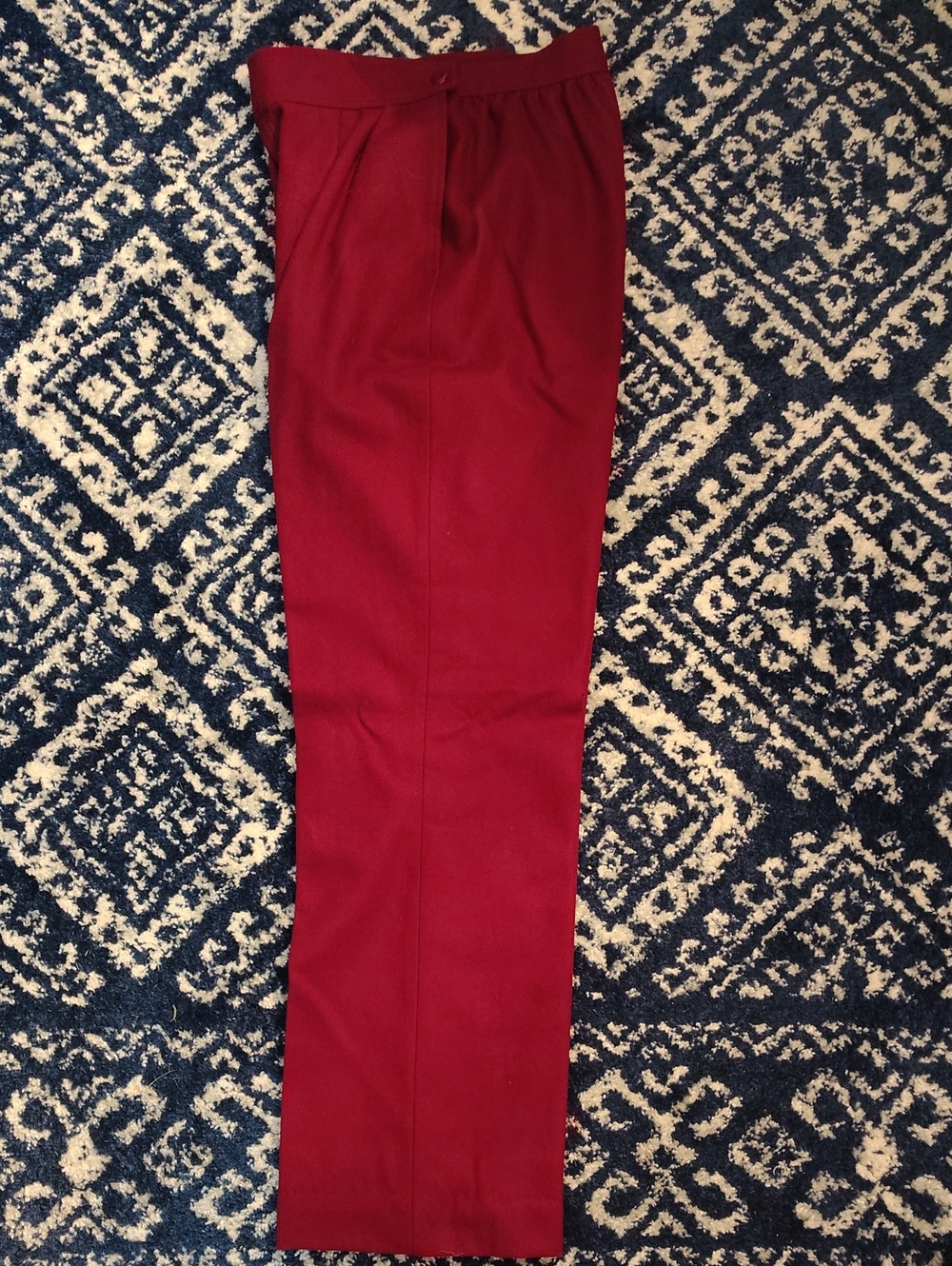 Vintage Pendleton Burgundy 100% Wool Pants. Made In USA!